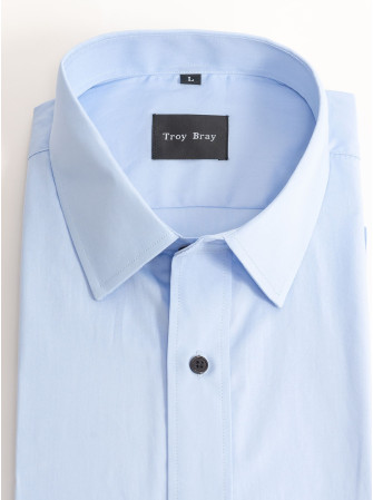 Skjorte lyse Blue sort knapper