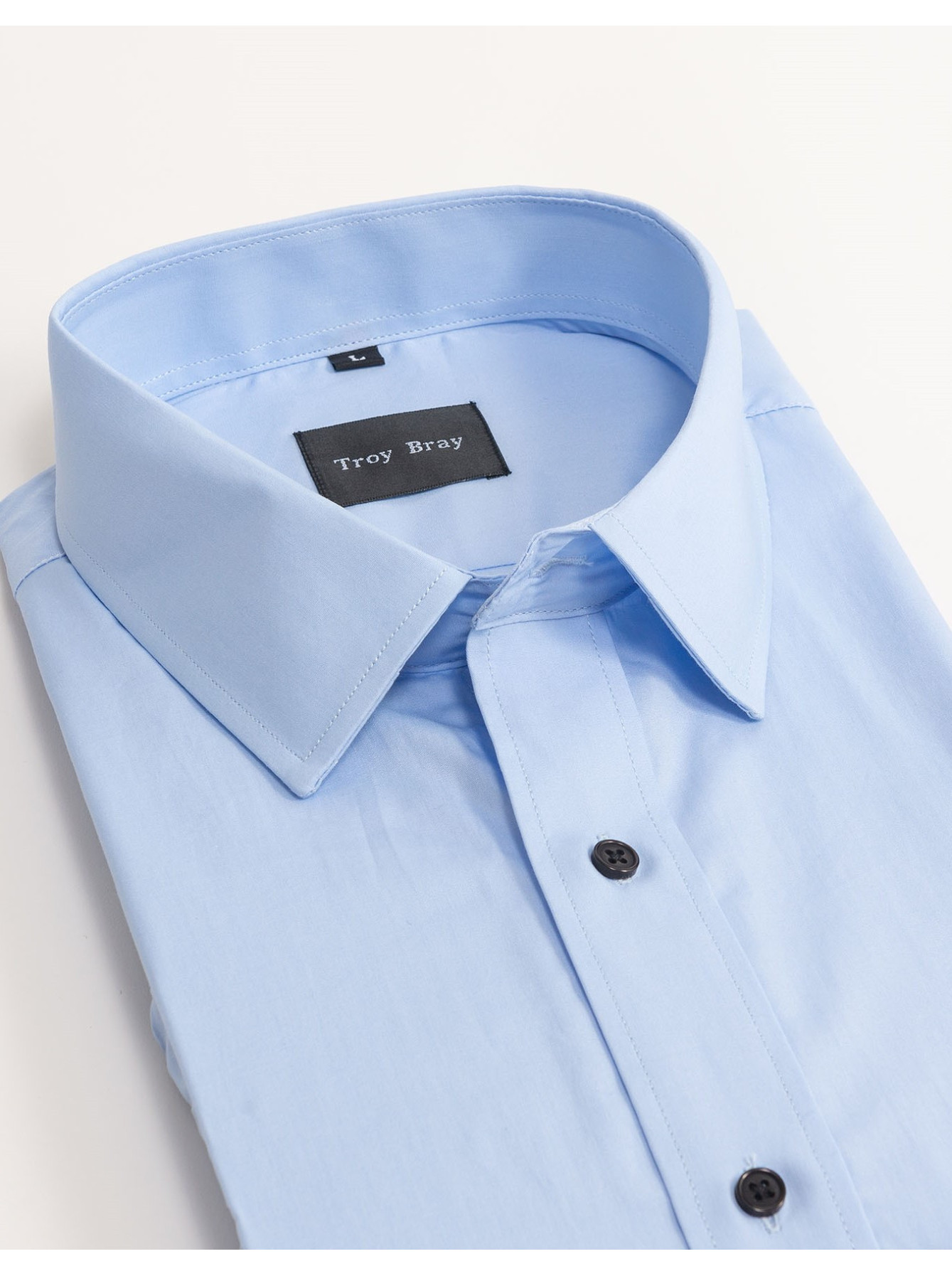 Skjorte lyse Blue sort knapper