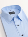 Skjorte lyse Blue sort knapper