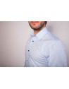 Skjorte lyse Blue sort knapper