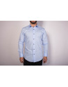 Skjorte lyse Blue sort knapper